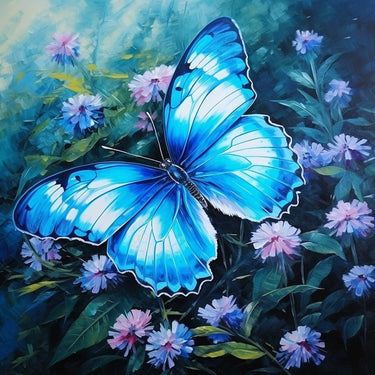 Blue Butterfly Acrylic Canvas